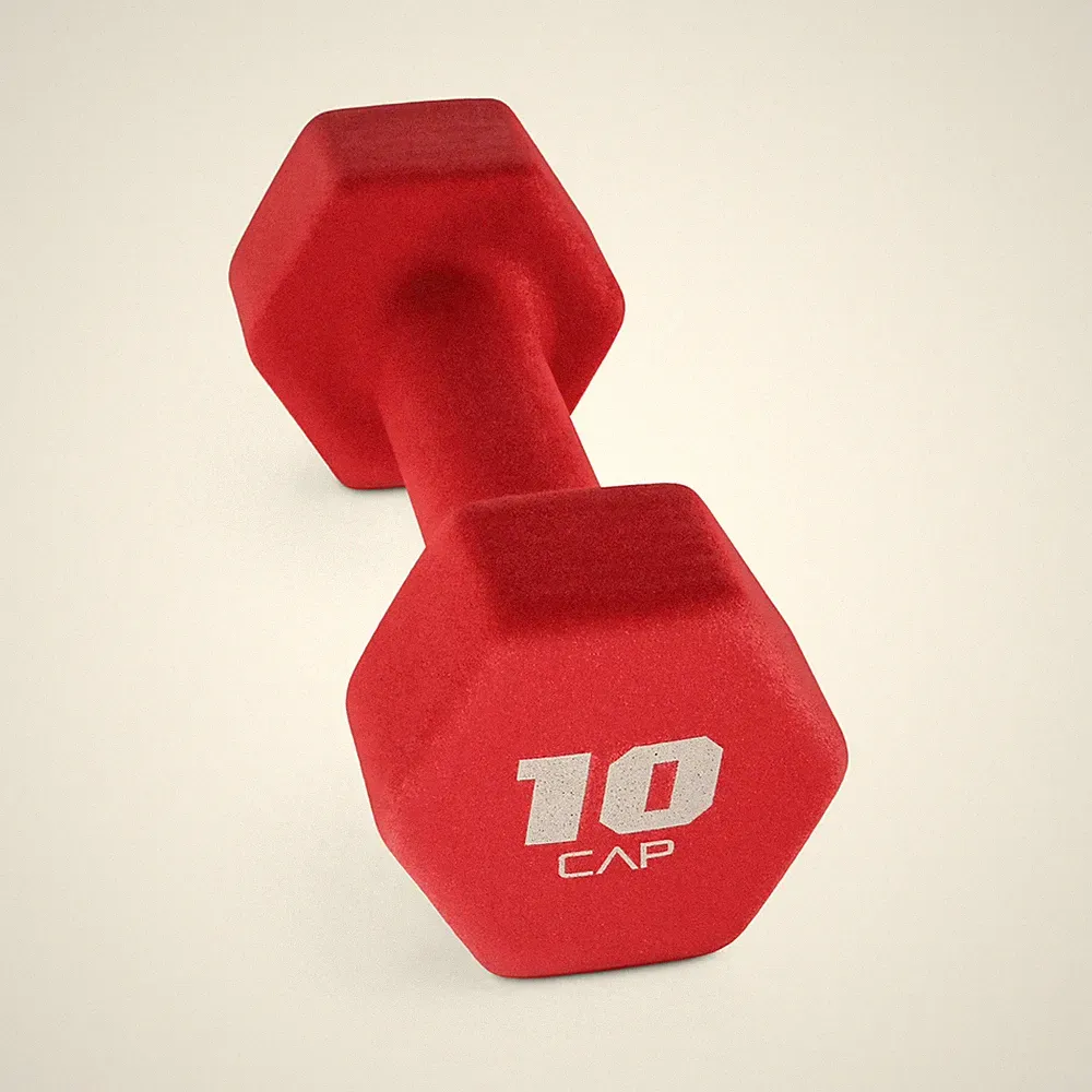CAP, 10lb Neoprene Dumbbell, Red, Single