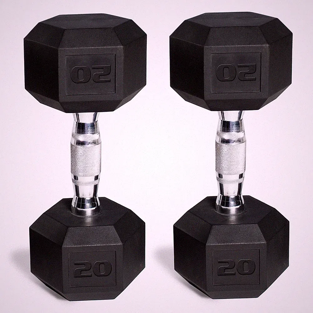 CAP (2 Pack) Barbell Coated Hex Dumbbell, Single 35 Lbs Pair