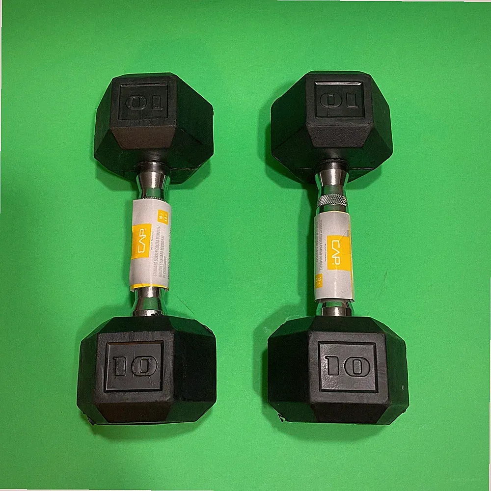 CAP 2 X 10lb Barbell Coated Hex Dumbbells total of 20lbs FREE SHIPPING