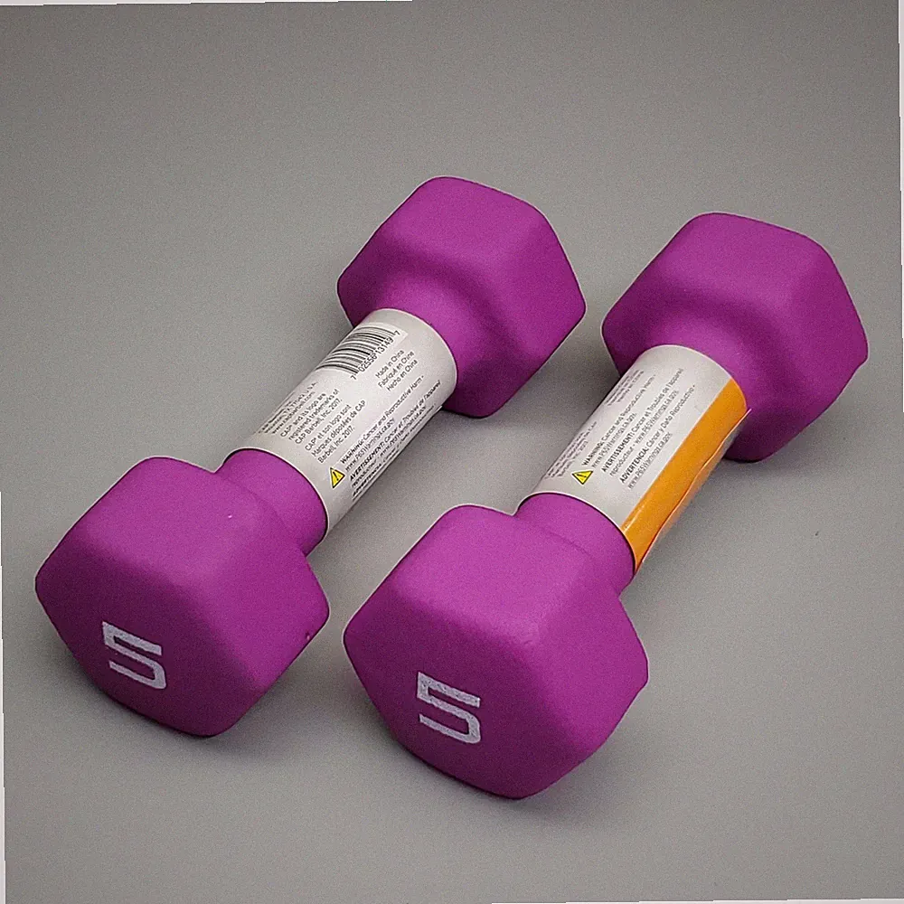 CAP 2PK! Neoprene Coated Dumbbells 5 lbs Each Purple SDN5-005 (New)