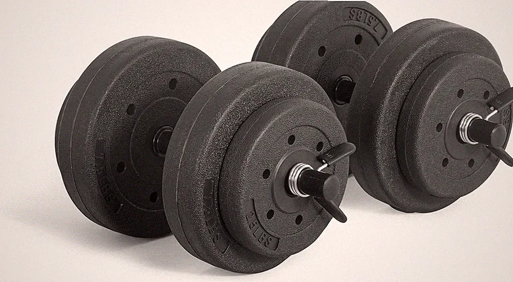 CAP 40lb Adjustable Cement Dumbbell Set - Home Gym Weights