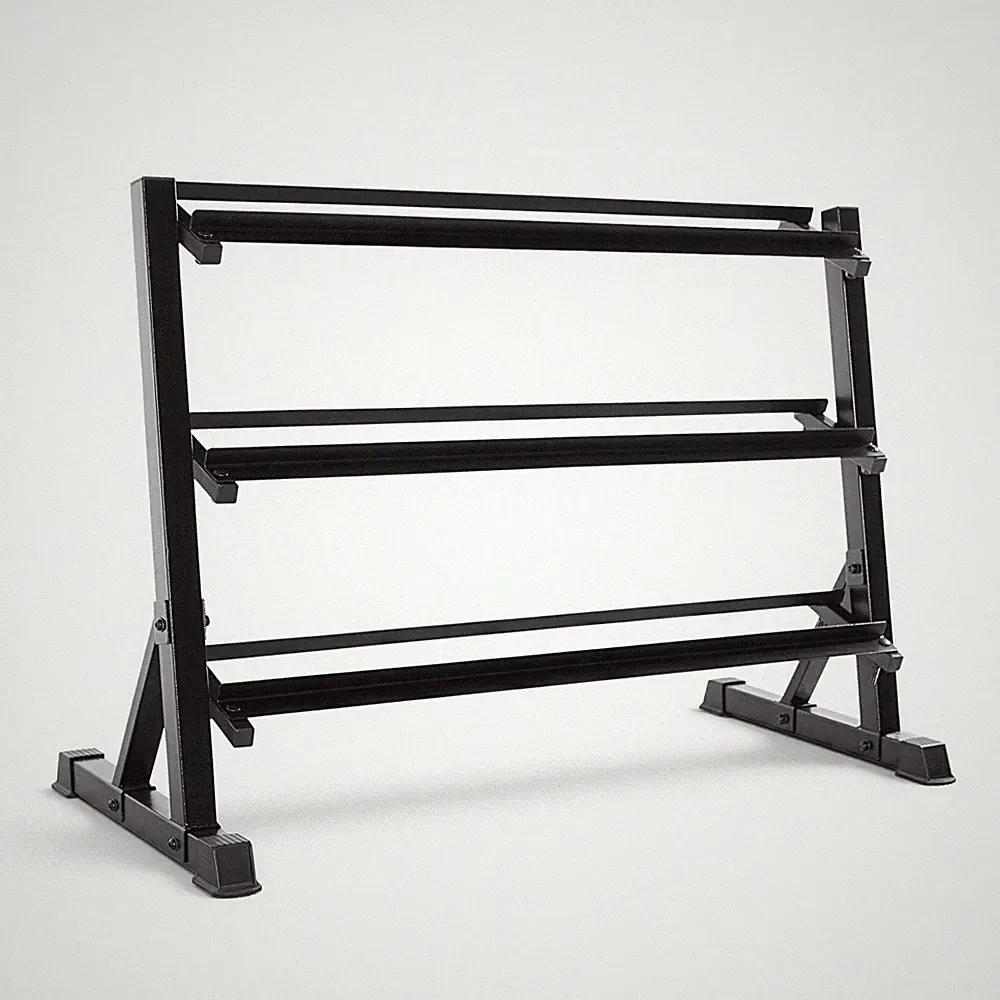 CAP 51-Inch 3-Tier Dumbbell Rack for Home Gym, Heavy-Duty Steel 51", Black