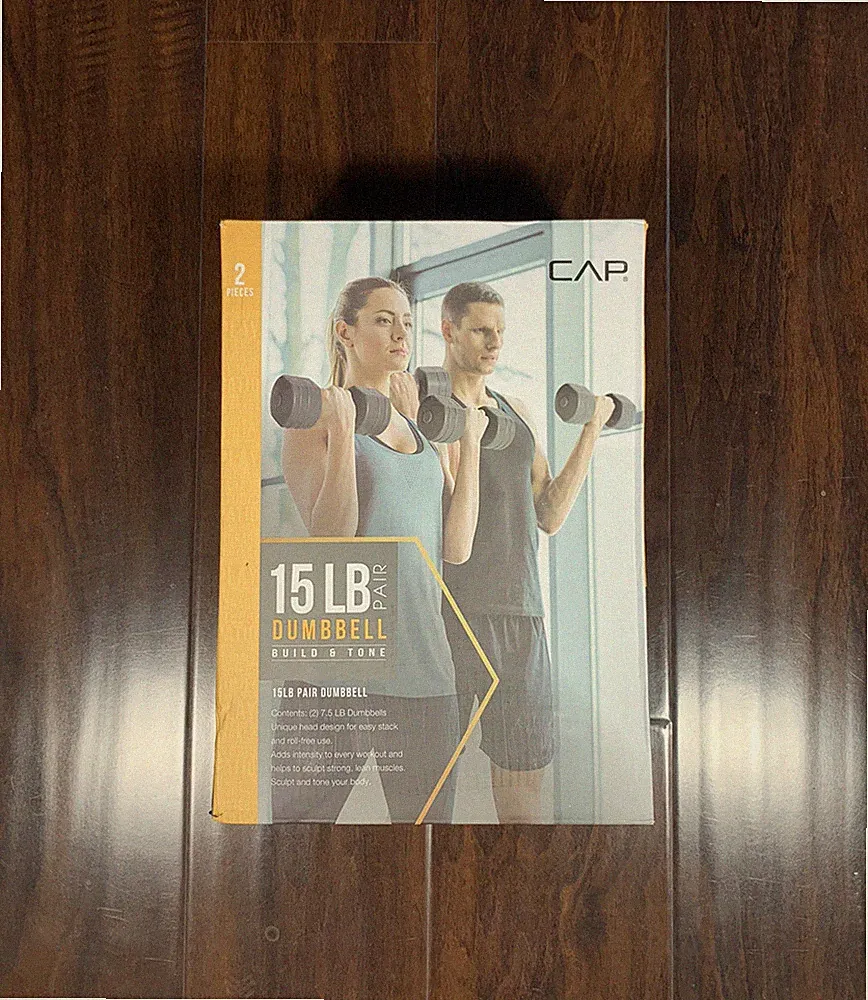 CAP 7.5 LB Dumbbell Pair Set 15 Lbs Total Weights Gym Workout *NEW*