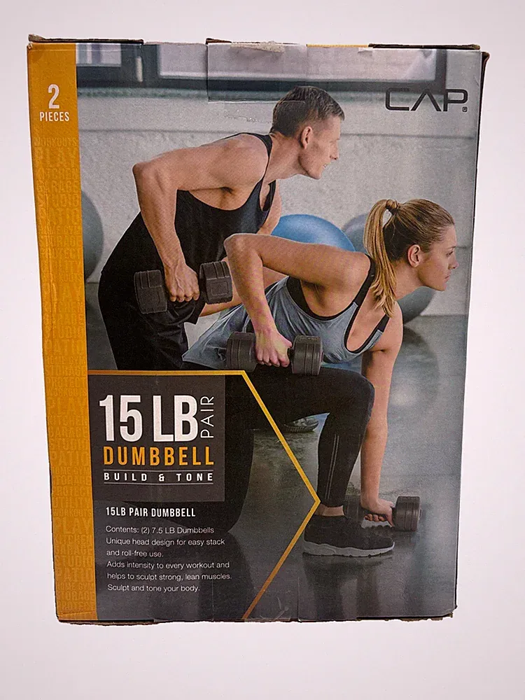 Plastic Dumbbells 15 Lbs Pair
