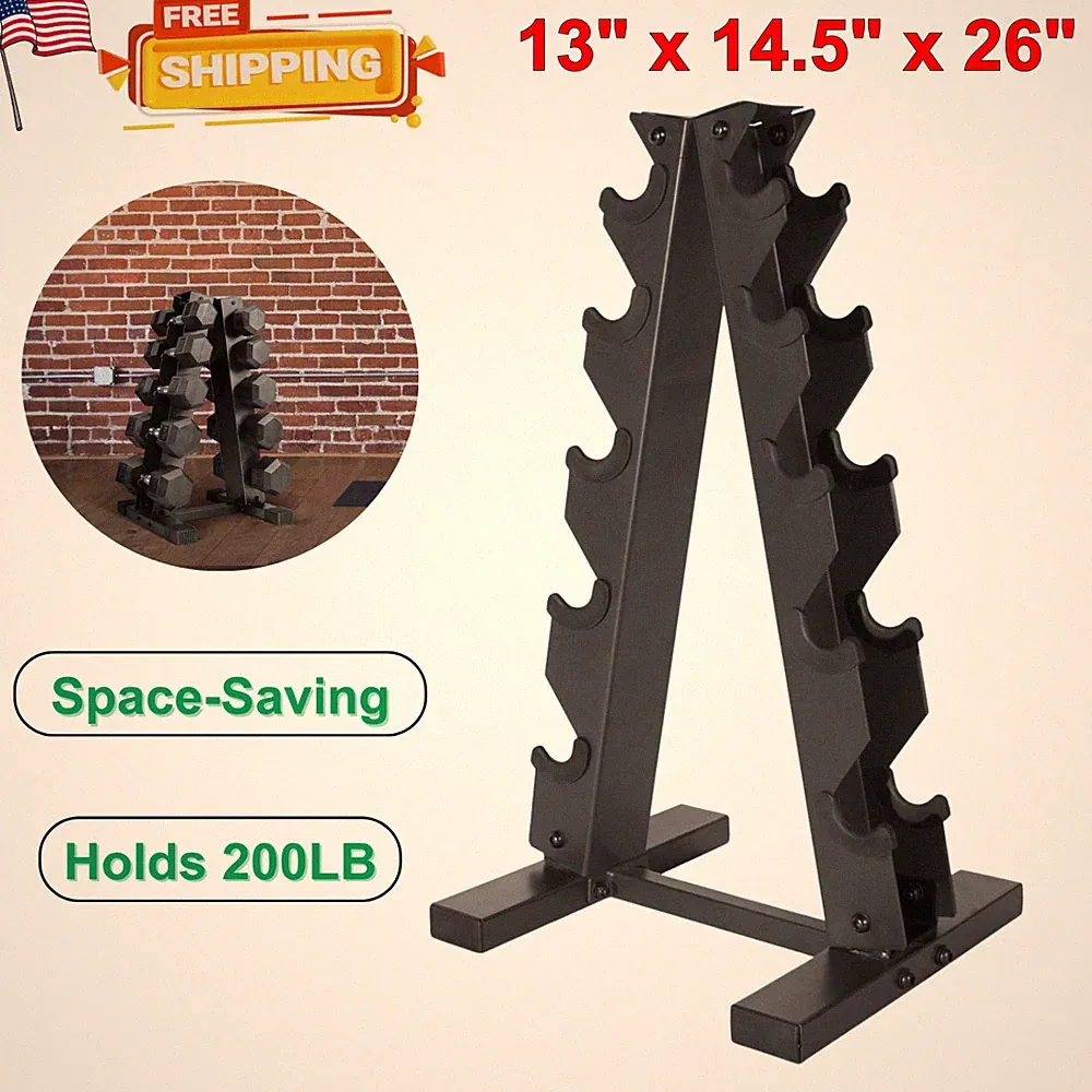 Cap A-Frame Dumbbell Weight Rack | Carbon Holds 200 Pounds Powder Coat Finished