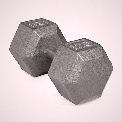 CAP Barbel Cast Iron Hex Dumbbell (Single) 120lb Weighted Dumbbells