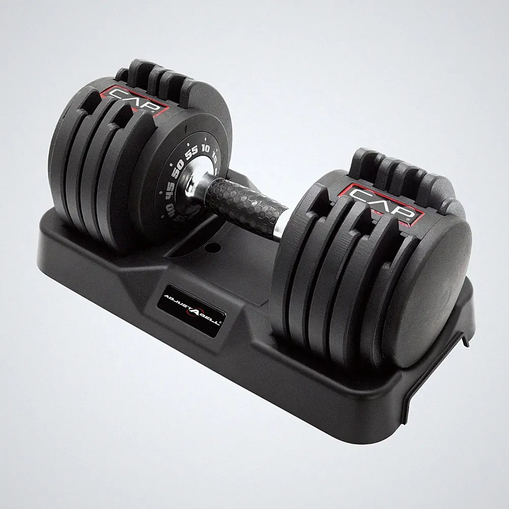 CAP Barbell 10-in-1, 55lb ADJUSTABELL® Dumbbell, (10 15 20 25 30 35 40 45 50 55