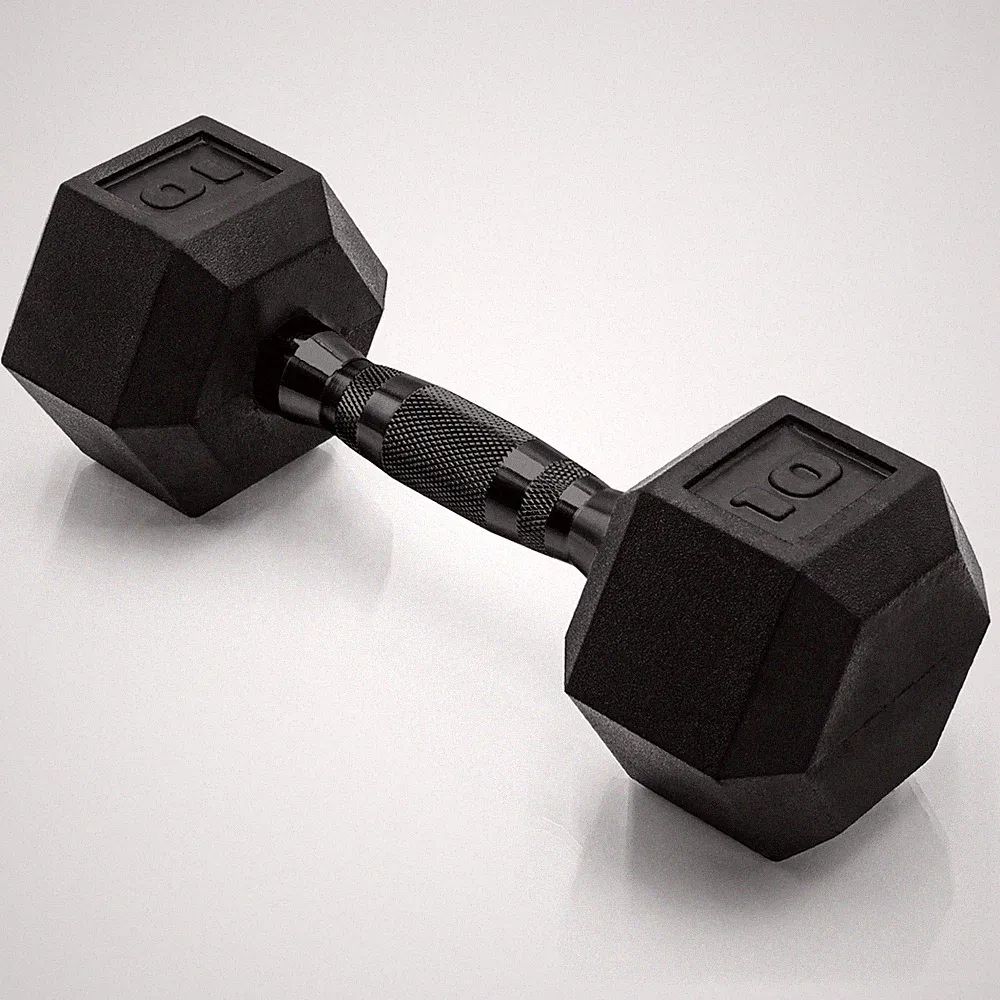 CAP Barbell 10 LB Coated Hex Dumbbell Weight with Black Handle