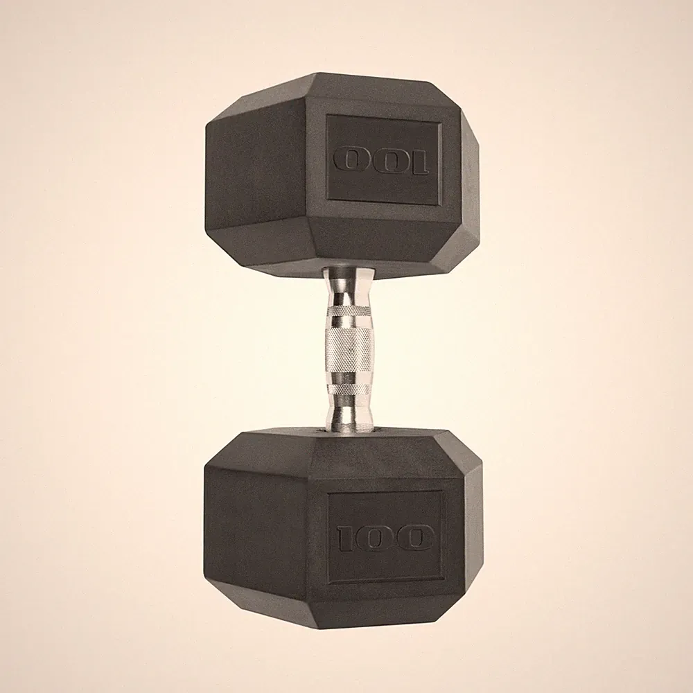 CAP Barbell, 100lb Coated Hex Dumbbell, Single