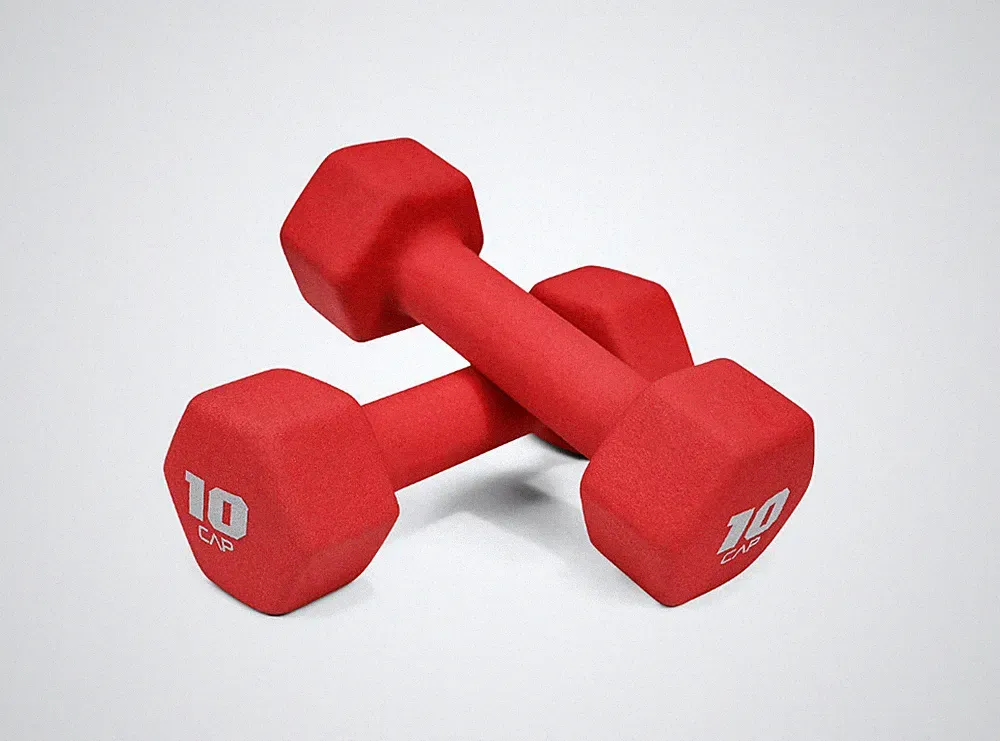 CAP Barbell, 10lb Red Neoprene Dumbbell, Pair