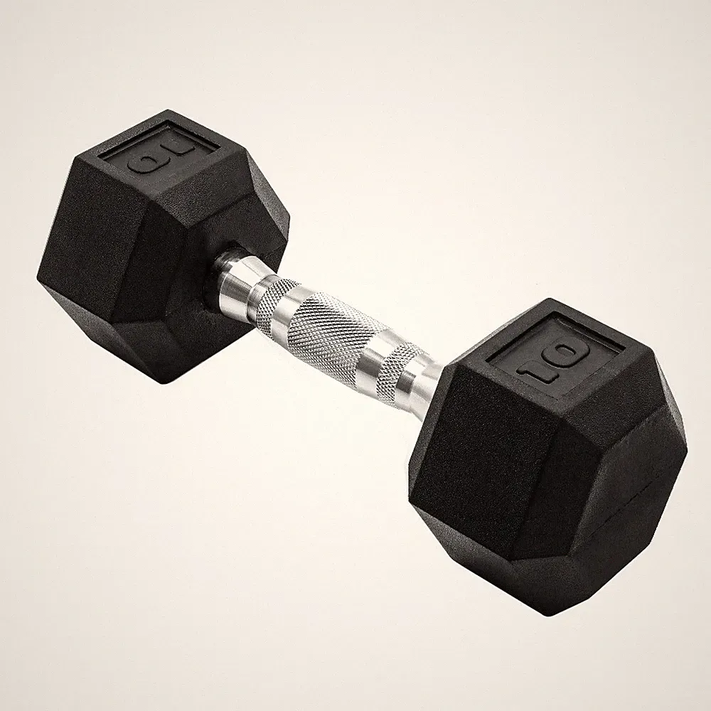 CAP Barbell, 10lb Rubber Hex Dumbbell, Single