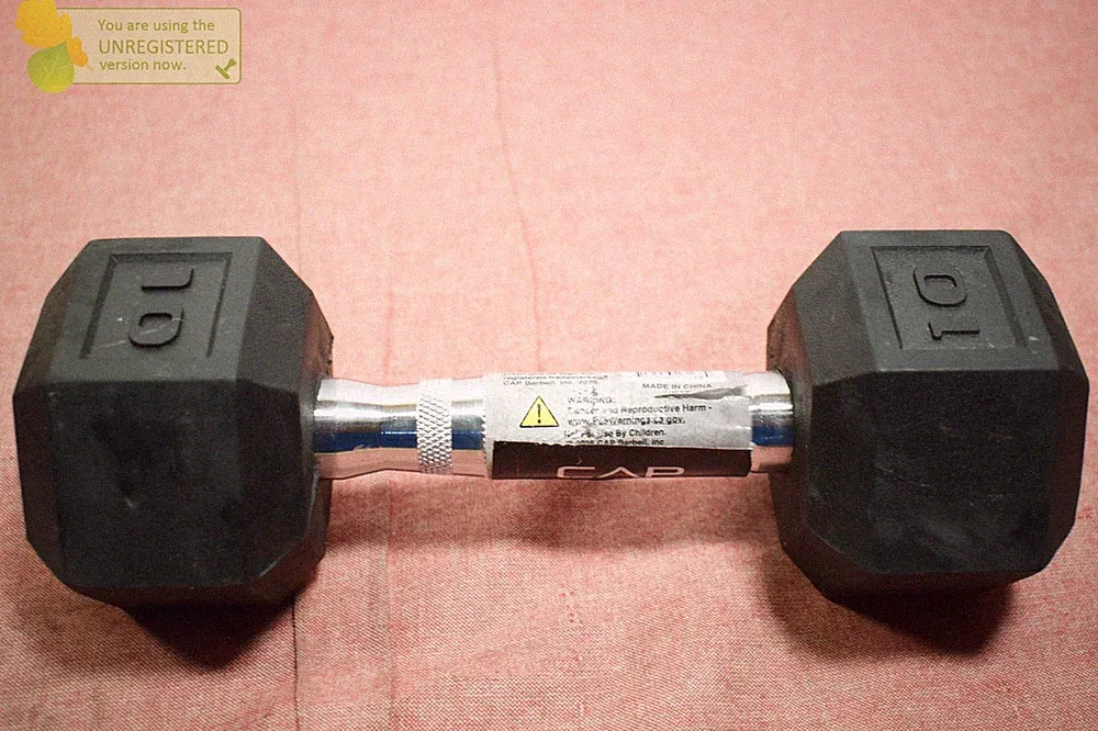 CAP Barbell 10lb Rubber Hex Dumbbell Single