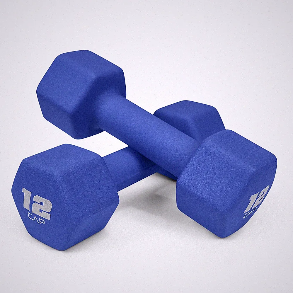 CAP Barbell, 12lb Blue Neoprene Dumbbell, Pair