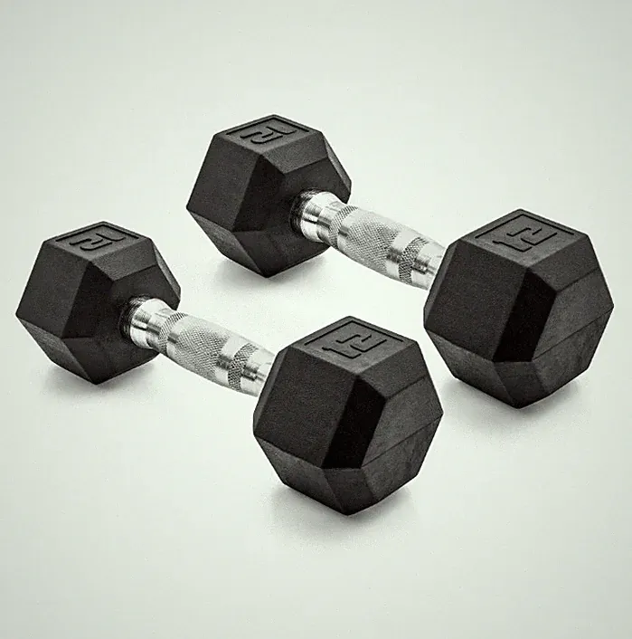 rubber dumbbells 12 lb