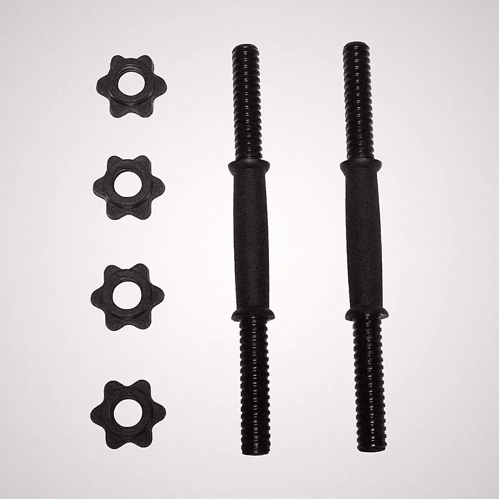 CAP Barbell 14 Inch Threaded Dumbbell Handle Set Black Standard Weight