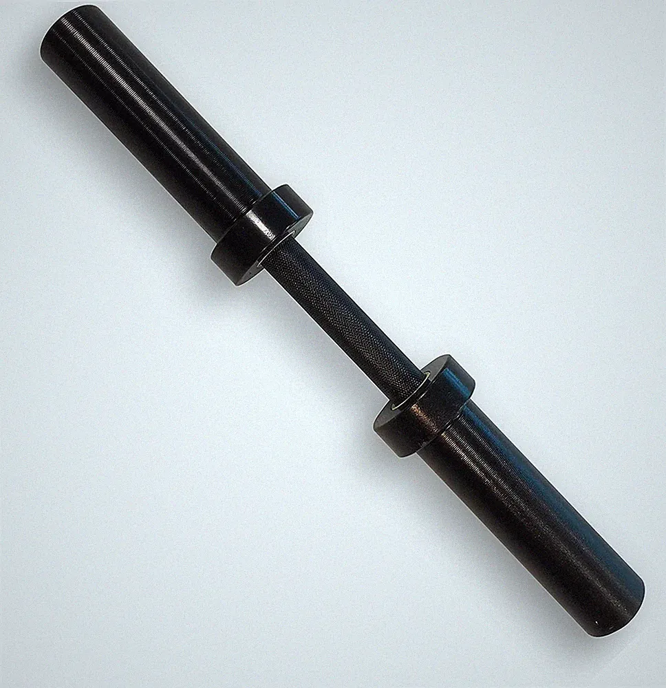 Cap Barbell 2 Solid Olympic Dumbbell Handle No Collars Black