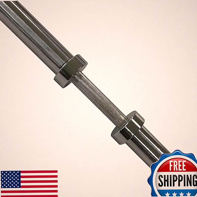 Cap Barbell 2 Solid Olympic Dumbbell Handle No Collars Chrome Version Obis-20-3