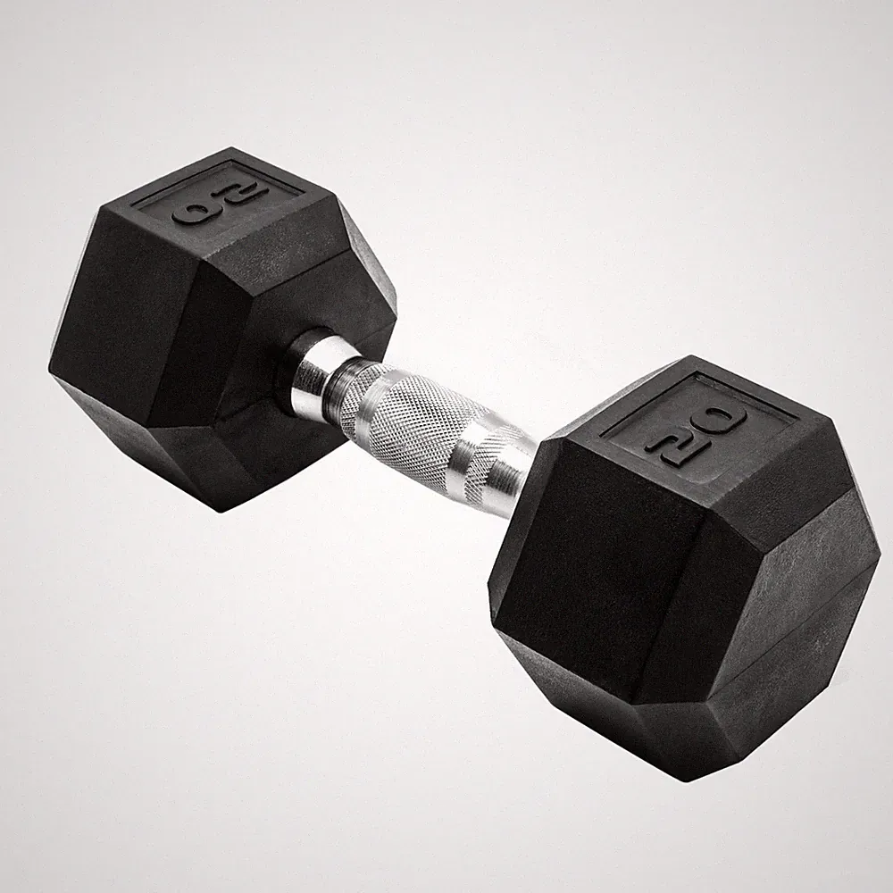 CAP Barbell, 20lb Rubber Hex Dumbbell, Single