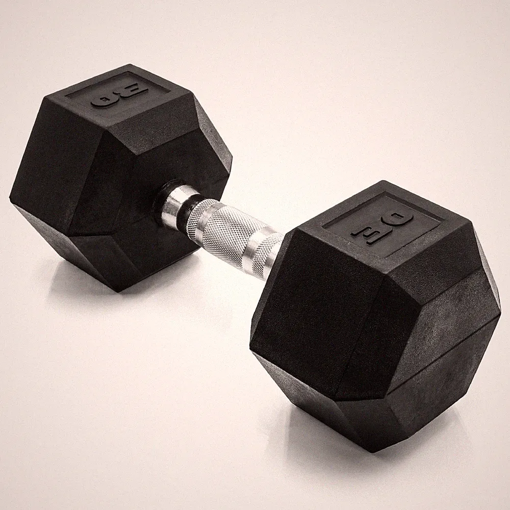 CAP Barbell 30 LB Coated Hex Dumbbell Weight, New Edition 30 lb