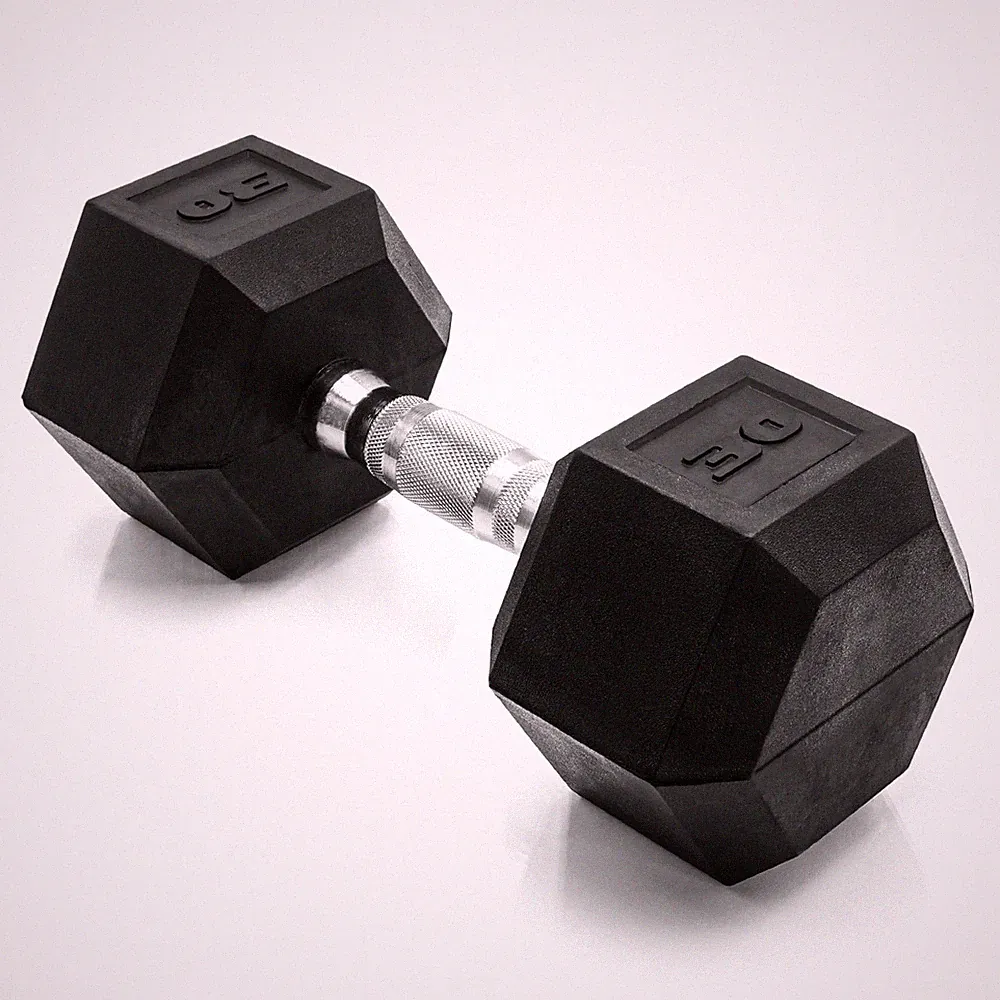 CAP Barbell 30 lb Coated Hex Dumbbell Weight New Edition for Home Gym Fitness