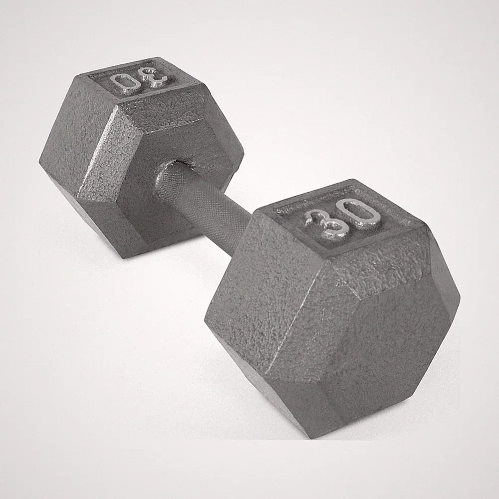 cap cast iron dumbbells