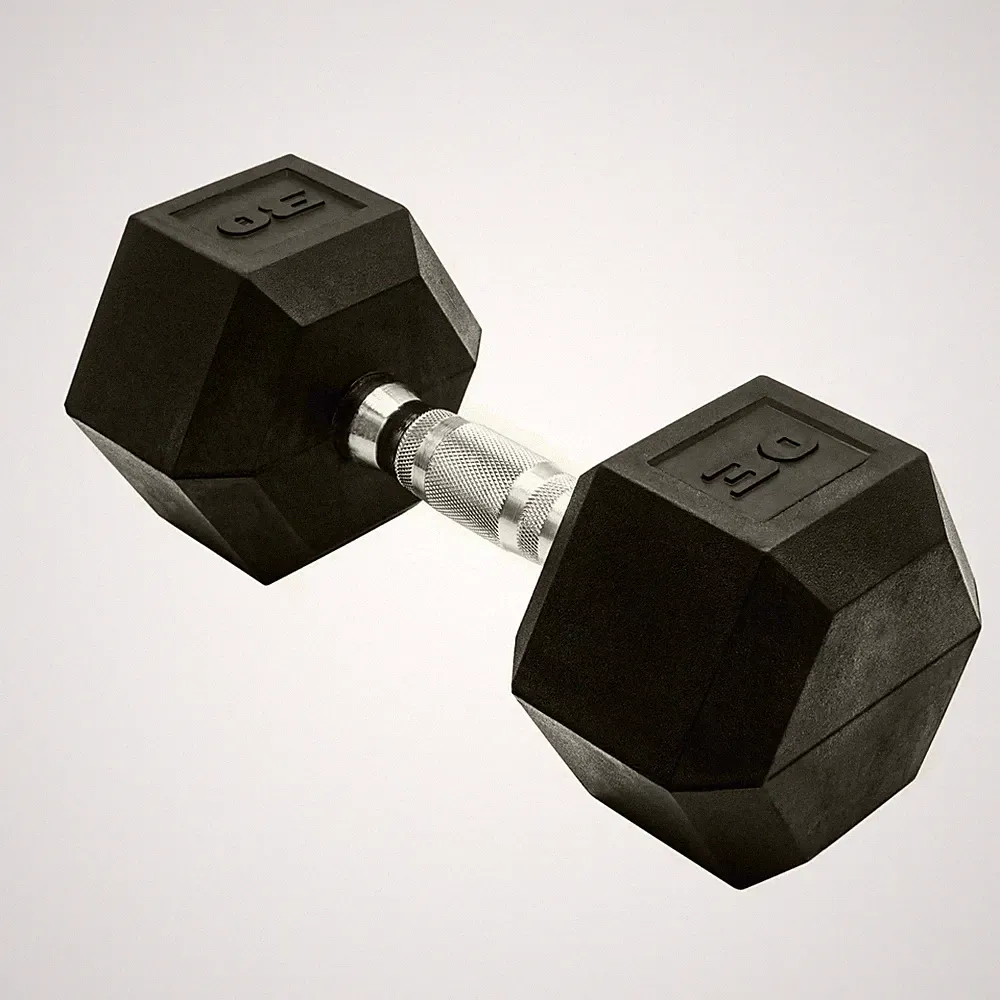 CAP Barbell, 30lb Rubber Hex Dumbbell, Single