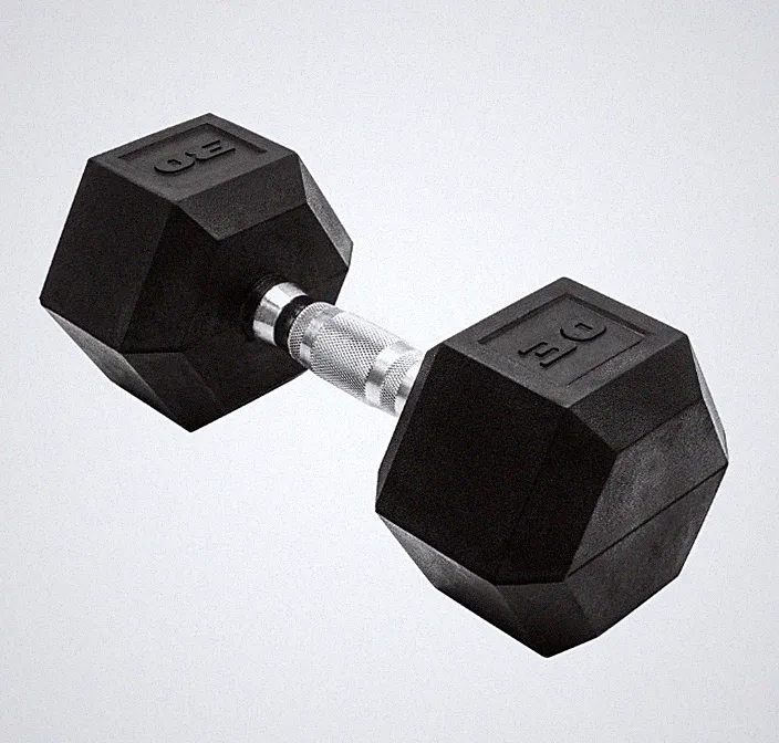 CAP Barbell, 30lb Rubber Hex Dumbbell, Single