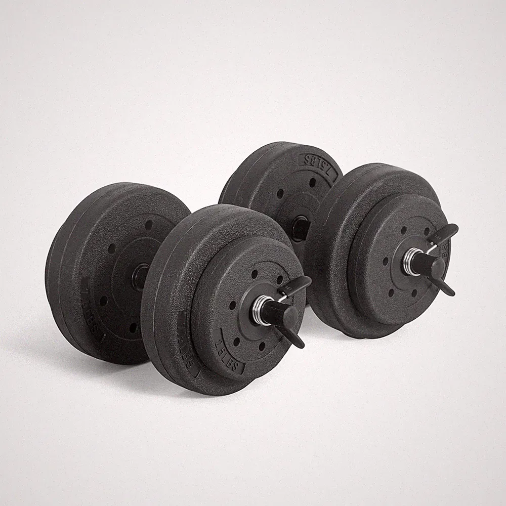 CAP Barbell 40-lb Adjustable Cement Dumbbell Set Vinyl Coated Weight