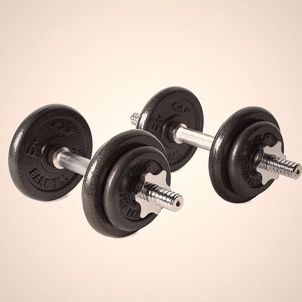 CAP Barbell 40 lb Adjustable Dumbbell Set, Black