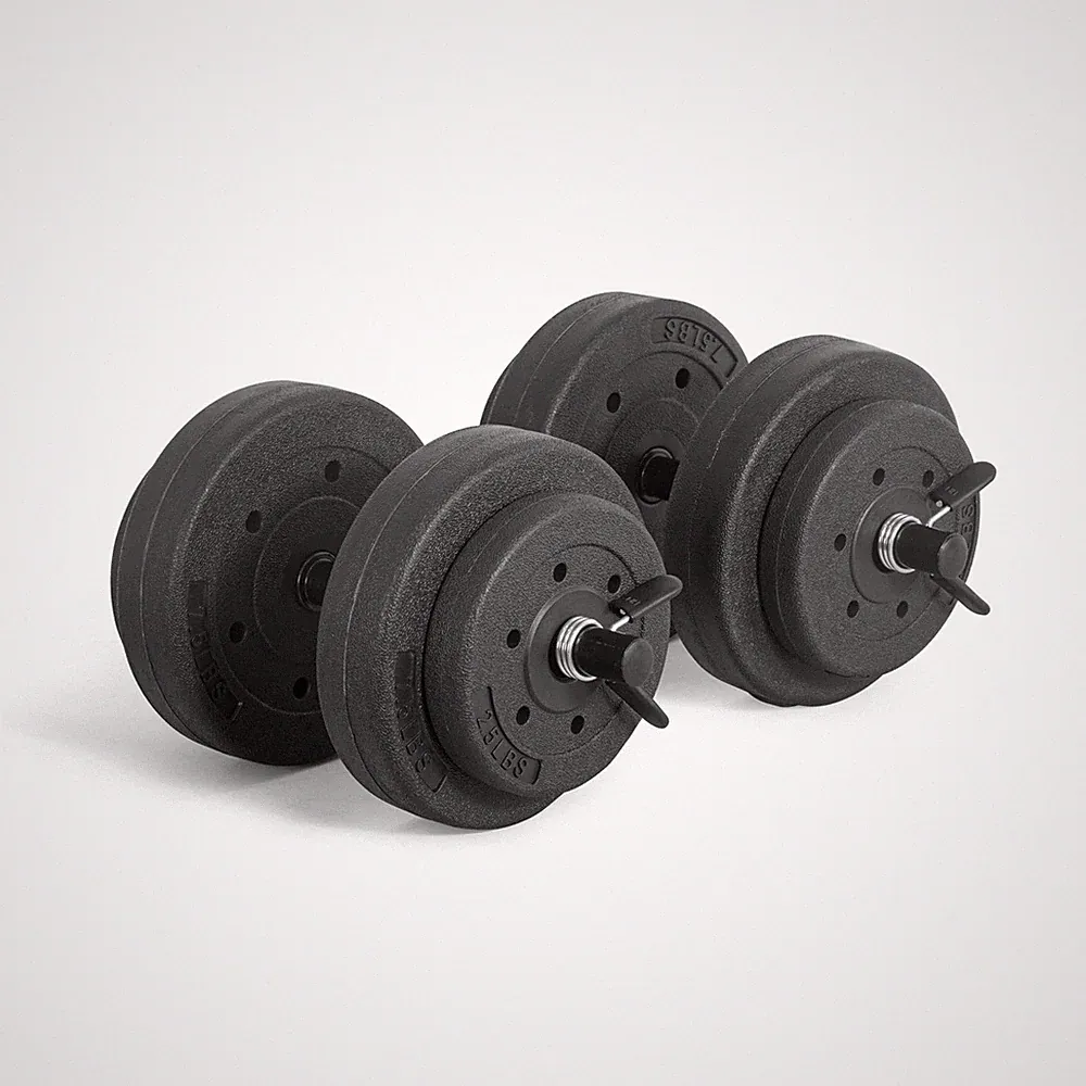 CAP Barbell 40-Pound Adjustable Cement Dumbbell Set – Versatile Weights fo
