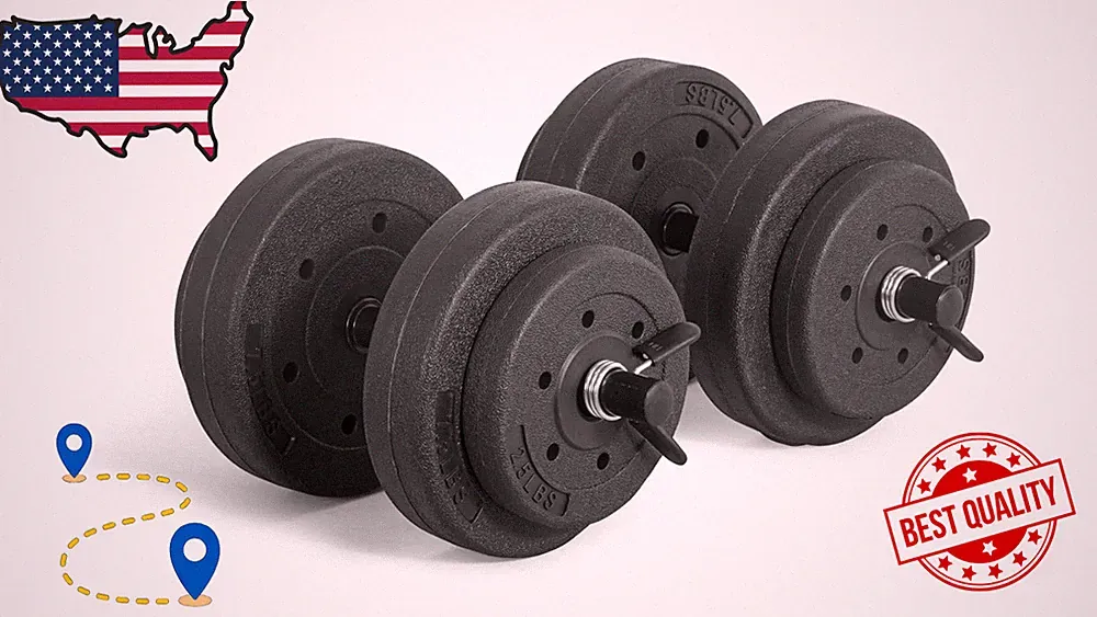 CAP Barbell 40-Pound Adjustable Cement Dumbbell Set – Versatile Weights for Home