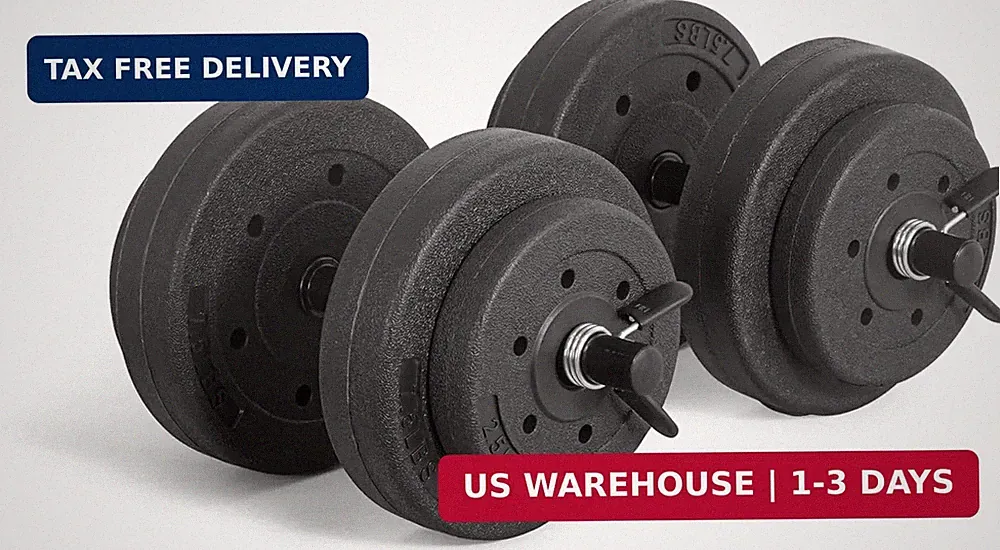 CAP Barbell 40-Pound Adjustable Cement Dumbbell Set - Versatile Weights for Home