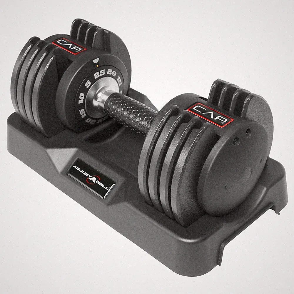 CAP Barbell 5-in-1 25lb ADJUSTABELL Dumbbell (5 10 15 20 25 lb) in 5lb Increment