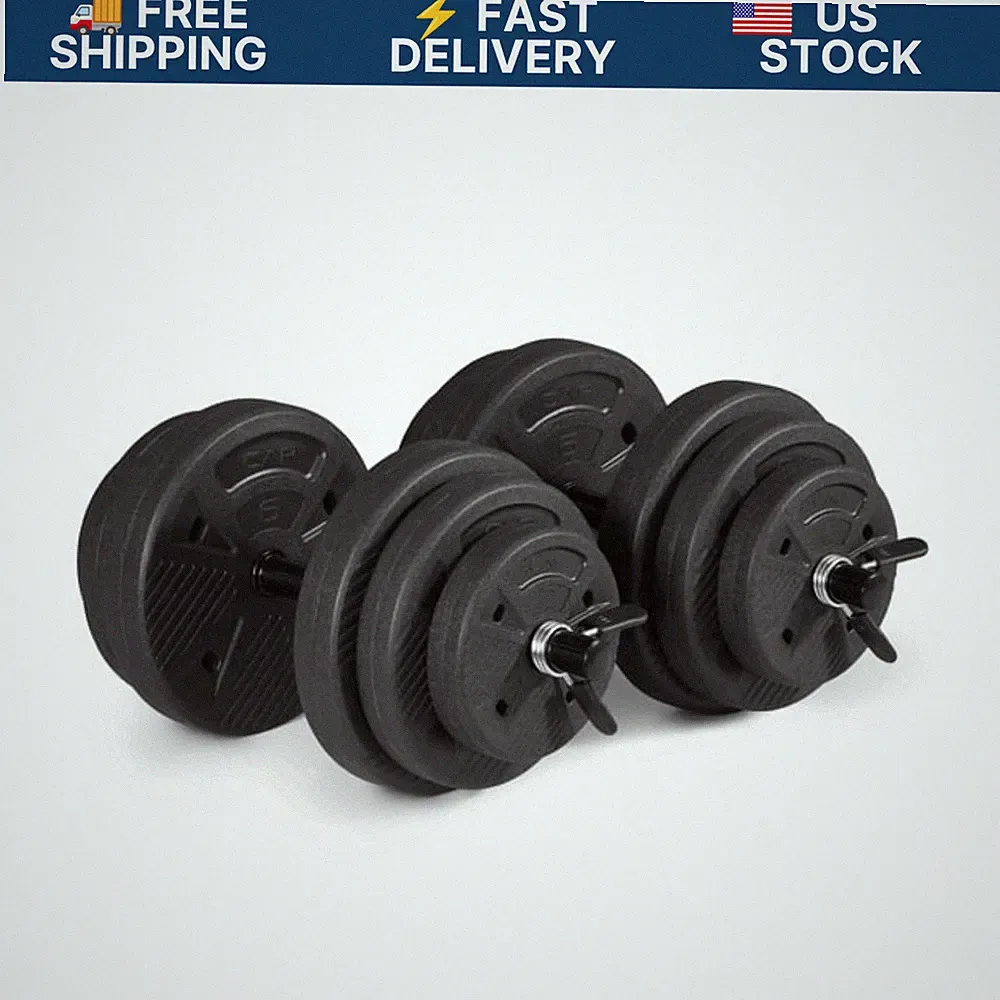 CAP Barbell 50 lb Adjustable Dumbbell Set Vinyl Cement Home Gym Weight Set