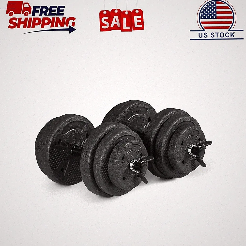 CAP Barbell 50 lb Adjustable Vinyl Dumbbell Set