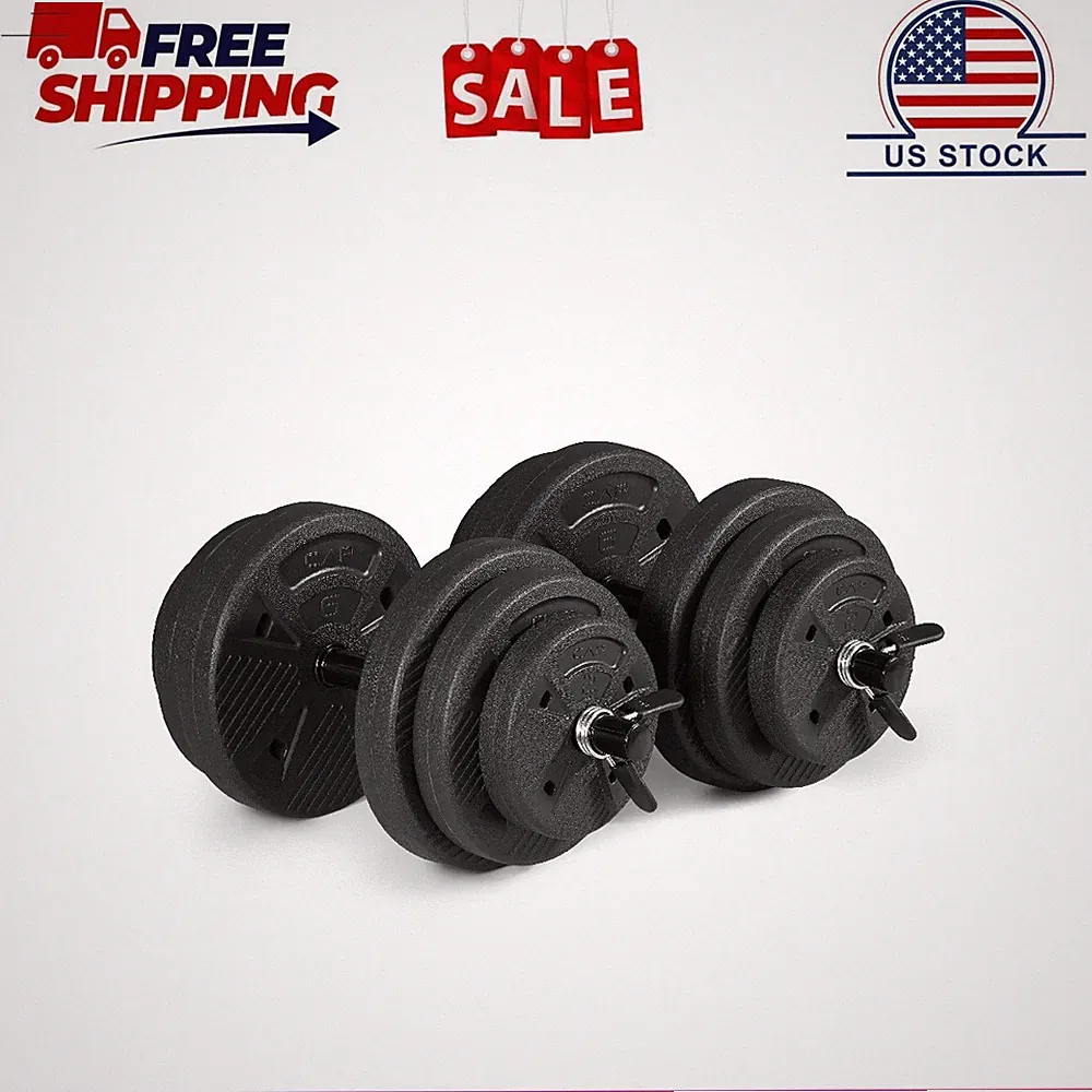 CAP Barbell 50 lb Adjustable Vinyl Dumbbell Set