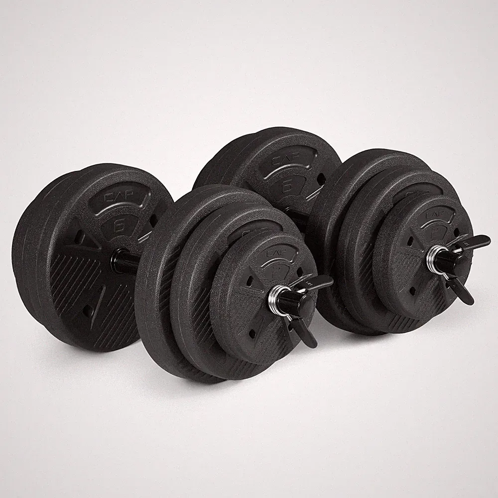 CAP Barbell 50 lb Adjustable Vinyl Dumbbell Set,Free ship