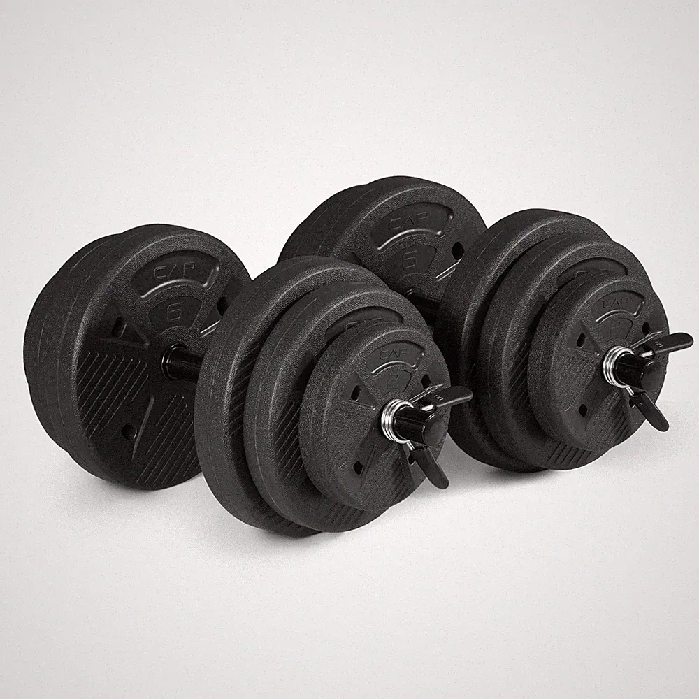 CAP Barbell 50 lb Adjustable Vinyl Dumbbell Set,Free ship