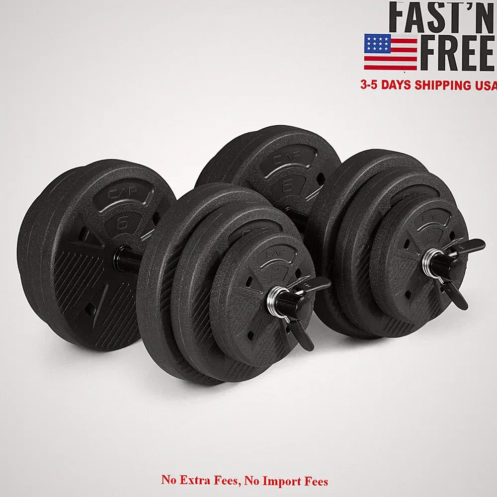 CAP Barbell 50 lb Adjustable Vinyl Dumbbell Set, NEW USA WAREHOUSE Free shipping