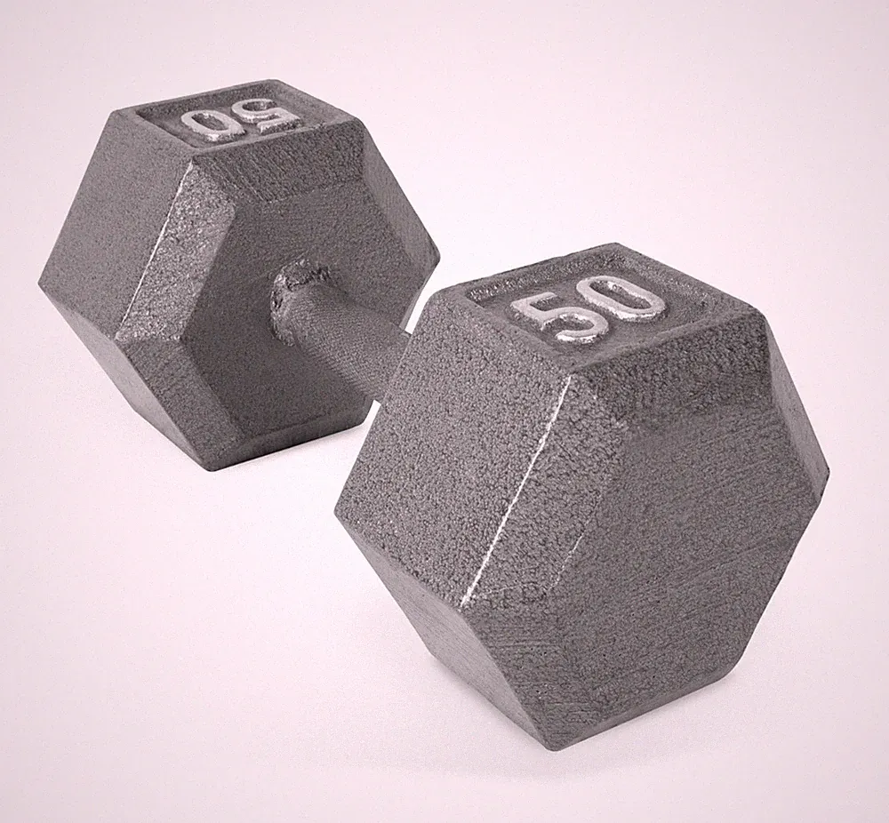 CAP Barbell 50 lb Cast Iron Hex Dumbbell Single Weight Free Shipping Brand New