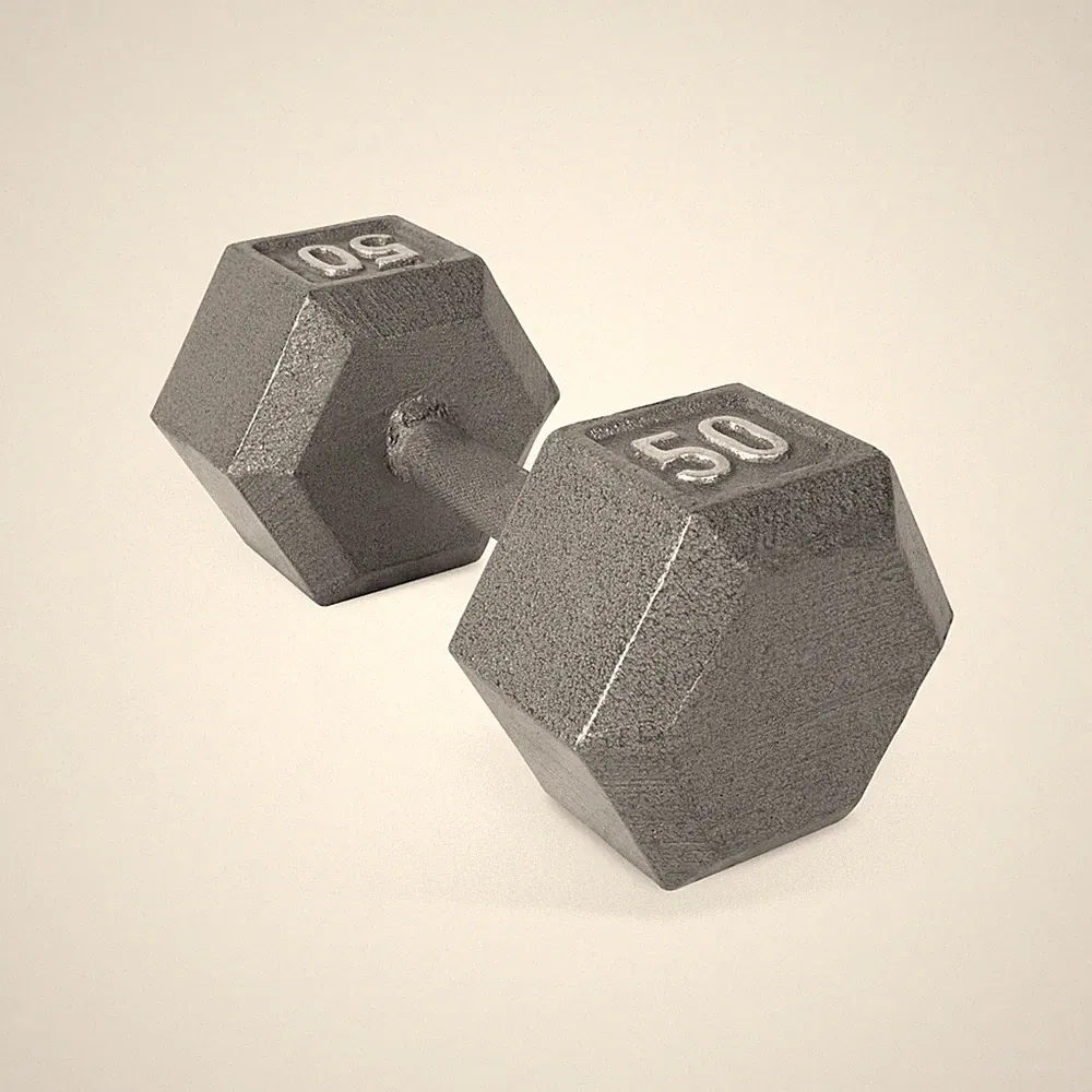 CAP Barbell 50lb Cast Iron Hex Dumbbell, Single