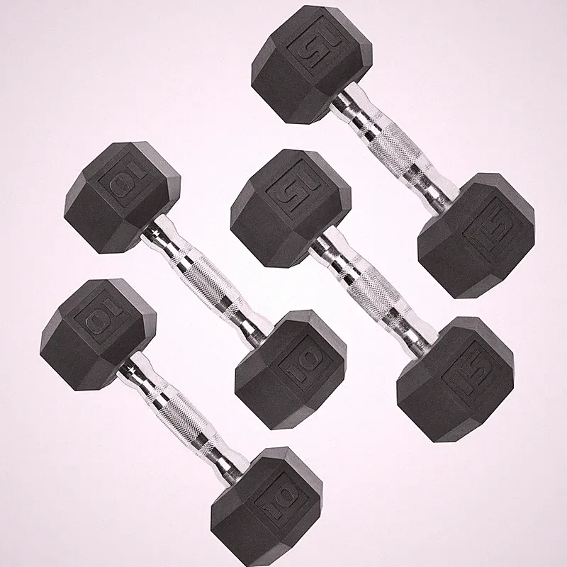 Cap Barbell 50Lb Coated Hex Dumbbells 10X2 15X2 Part Of 150Lb Set Sdrsis-50B