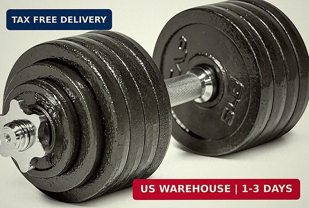 CAP Barbell 52.5 lb Set Adjustable Dumbbell Set - Single Handle | Classic Adjust
