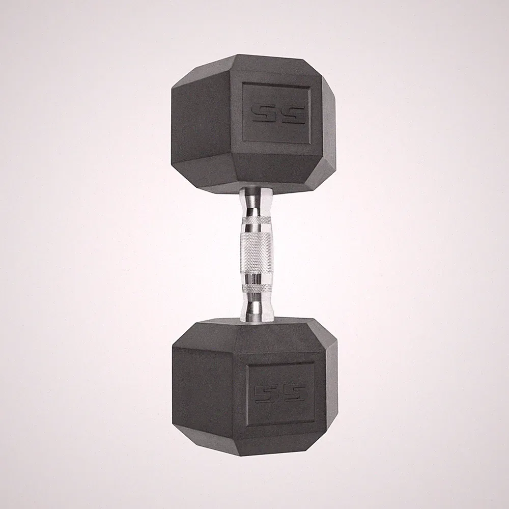 CAP Barbell, 55lb Coated Hex Dumbbell, Single