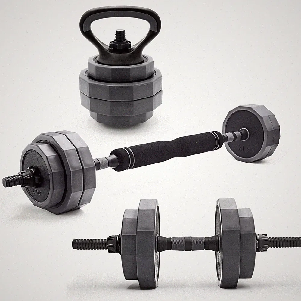 CAP Barbell 66 lb Multi-Use Adjustable Weight Set - Versatile 66 Set, Gray