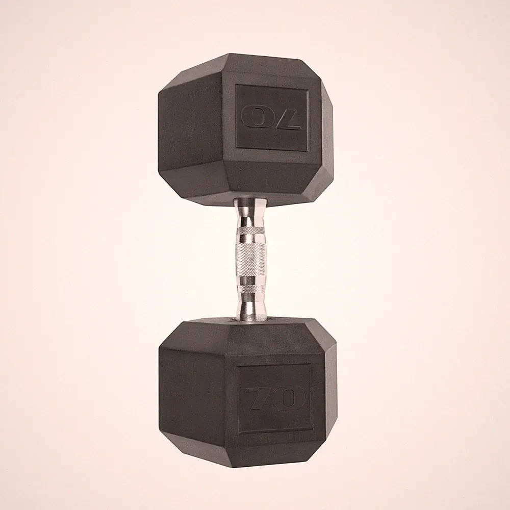 CAP Barbell, 70lb Coated Hex Dumbbell, Single