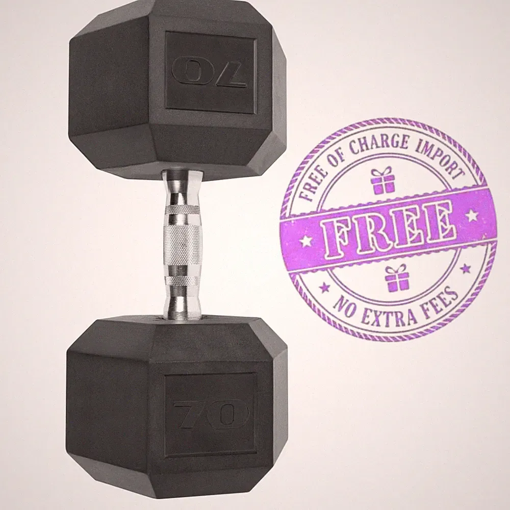 CAP Barbell 70lb Coated Hex Dumbbell Single Weight Lifting Gym Fitness Training