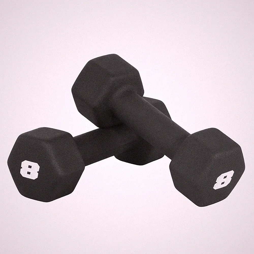 CAP Barbell 8 LB Neoprene Dumbbell Hand Weights - Pair | Black