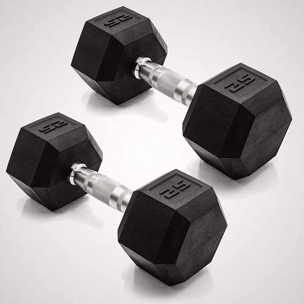 CAP Barbell Barbell 25 LB Pair Coated Hex Dumbbell Weight