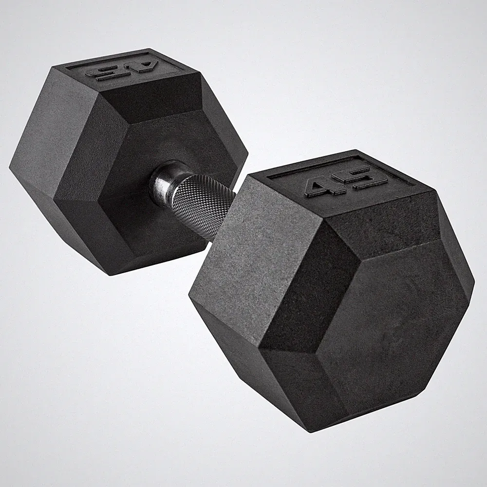 Cap Barbell Cap 45 Lb Rubber Coated Hex Dumbbell Weight Rubber Weights For Home